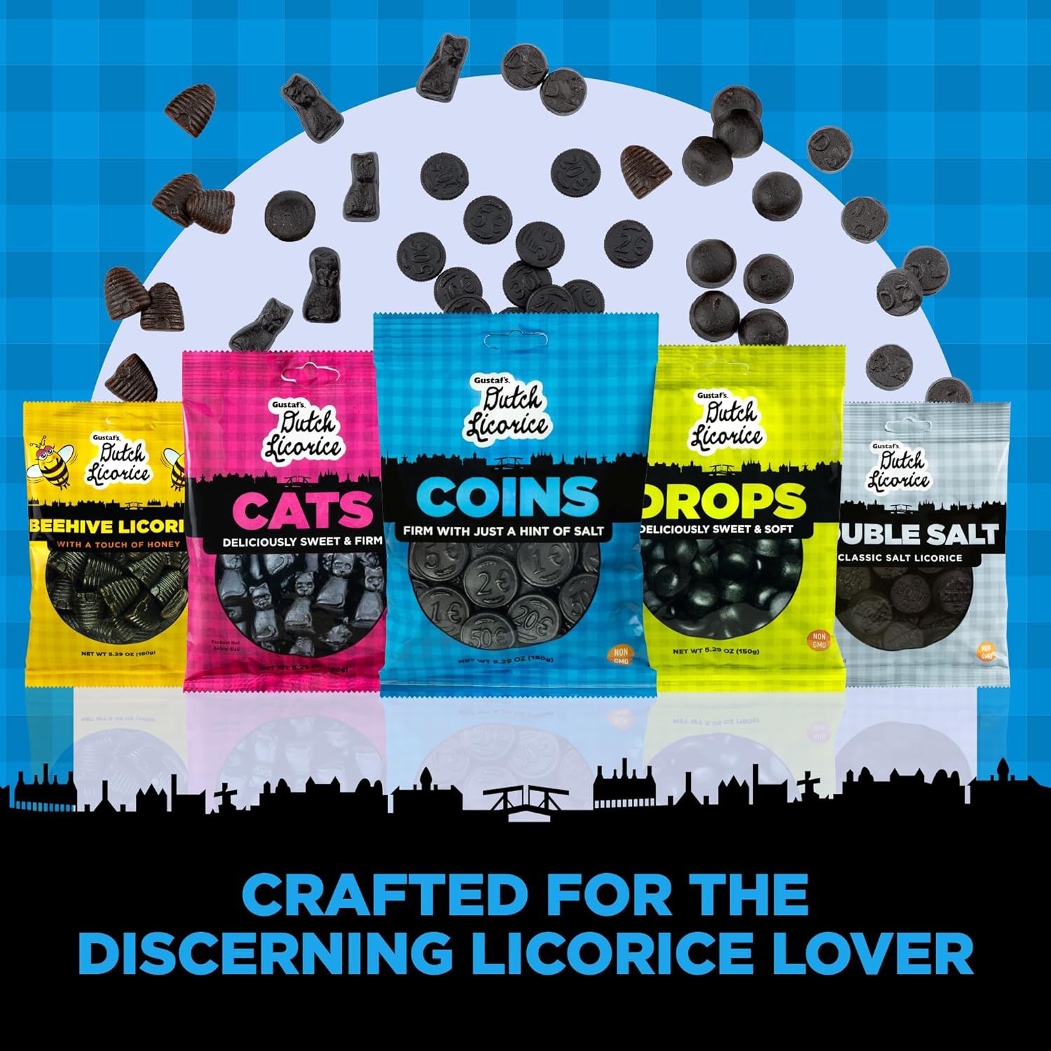 Gustaf's Salted Dutch Licorice Coins - 5.2oz Bag - Black Licorice... 