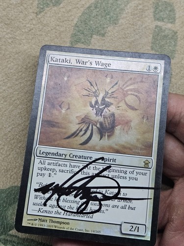 Foil - Kataki, War's Wage - Signed - MTG - MP - Saviors Of Kamigawa 14 - Picture 3 of 14