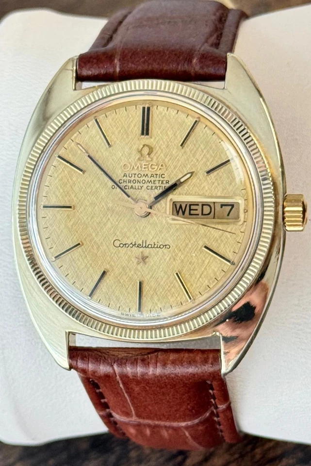 Винтажные мужские автоматические часы Omega Constellation 14k 1969 г., гарантия + обслуживание - Изображение 2 из 4
