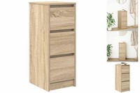 Kommode Schubladenschrank Sideboard Sonoma-Eiche 29,5X34X76 Cm Holzwerkstoff