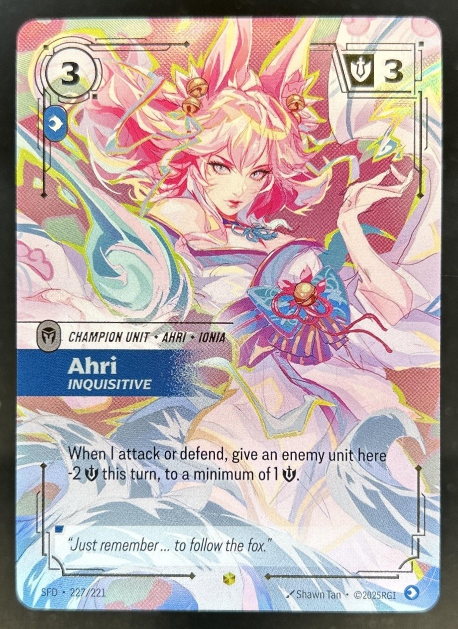 2026 Riftbound Spiritforged Ahri Overnumber #227
