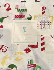 Christmas Pottery Barn Kids Queen Christmas, Santas s Workshop Sheet Set NWT