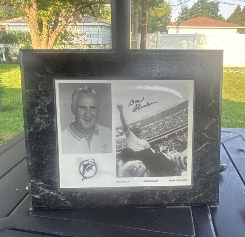 Don Shula Signed Miami Dolphins Framed Photo, Original NFL Football Autograph