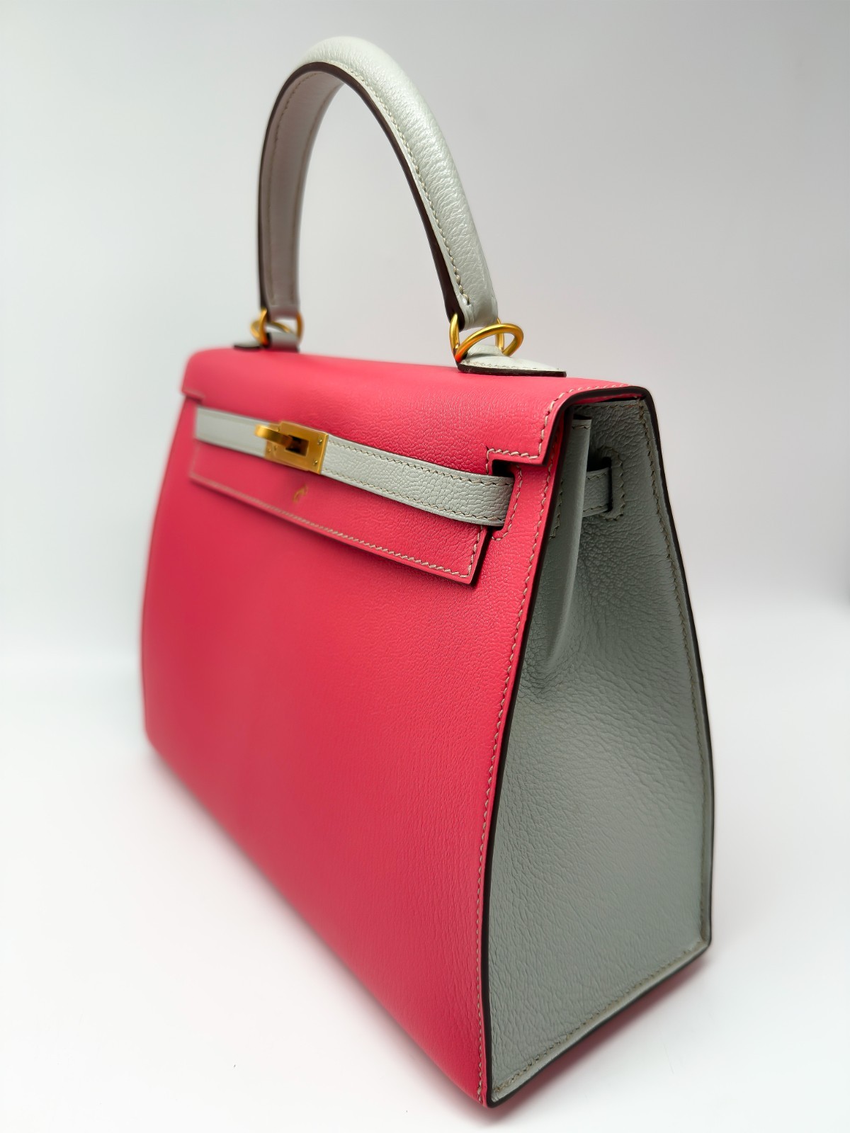 Hermes Handbag Sac Kelly II Sellier 25, Pink image 4
