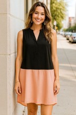 Sunday in Brooklyn Anthro Sm Sleeveless Chiffon Lightweight Colorblock Dress