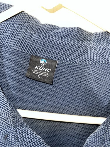 Kuhl Mens L Promodal Short Sleeve Pocket Stretch Polo Shirt Blue - Picture 2 of 3