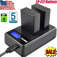 2x LP-E17 Battery Charger For Canon EOS Rebel T6i T6s T7i SL2 EOS M3 M5 M6 800D
