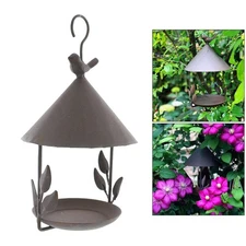 Iron Small Bird Feeder Seed Nut Feeding Station Supplies Outdoor Decor
