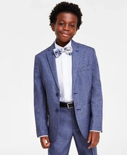 Tommy Hilfiger Big Boys Tonal Windowpane Jackets 125 Size 8