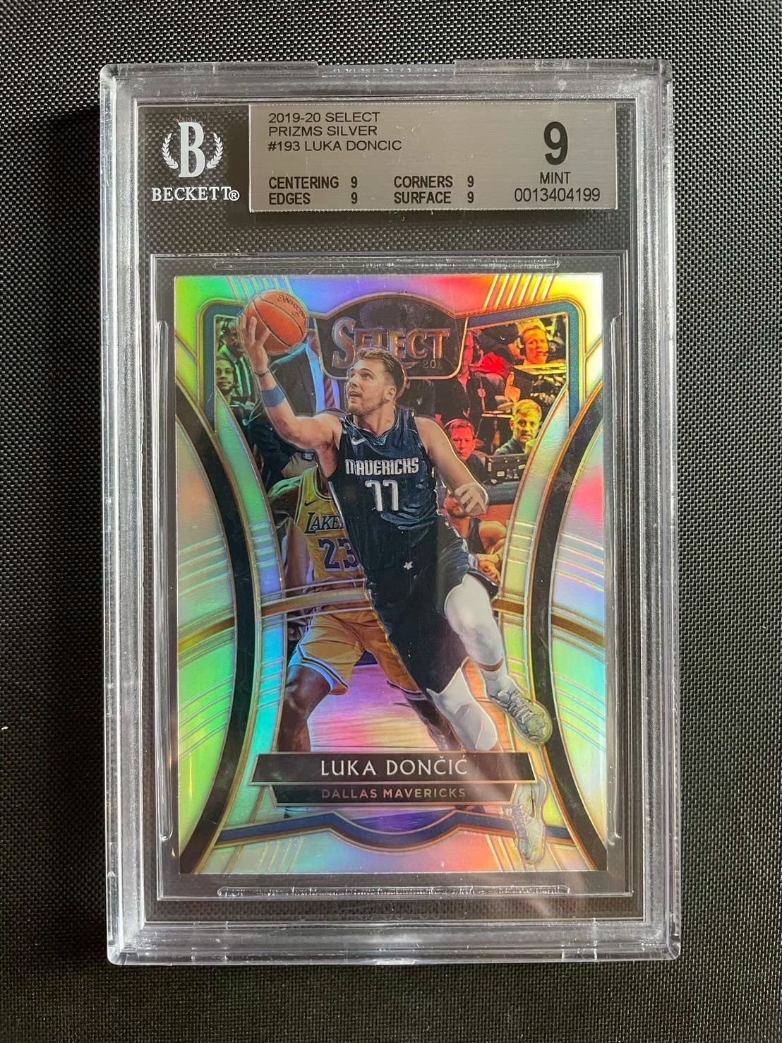 2019 Luka Doncic Panini Select Silver Prizm #193 Mavericks BGS 9 MINT