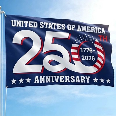 America 1776-2026 250th Anniversary Flag, USA 250 Years 2-Sides Flag All Sizes