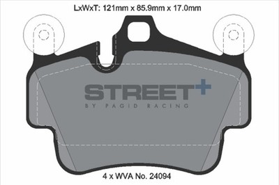 Bremsbelagsatz Scheibenbremse STREET+ PAGID Racing T8054SP2001 für PORSCHE 911