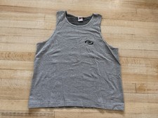 Vintage Speedo Shirt Mens Large White Sleeveless Athletic Gym Surf Tank Top USA