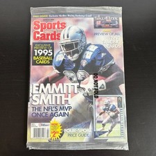 EMMITT SMITH COVER SPORTS CARDS PRICE GUIDE VINTAGE SEALED MAGAZINE (MARCH 1995)