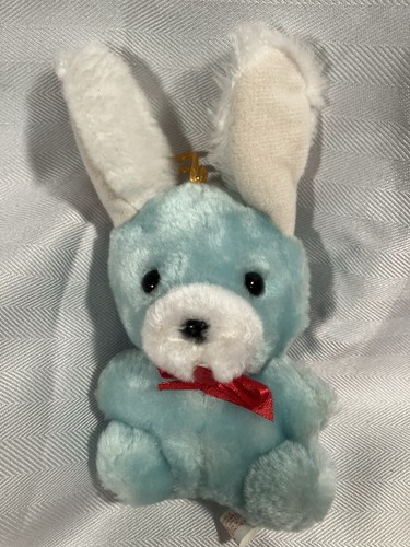 Peluche de conejo azul vintage
