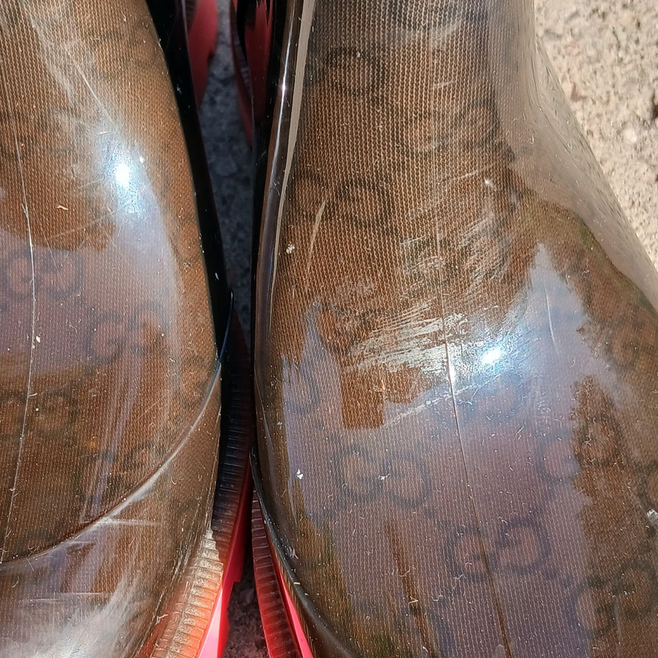 Botas de Lluvia Gucci Negras y Rosa Hechas en Italia Talla 37 Foto 4 de 4