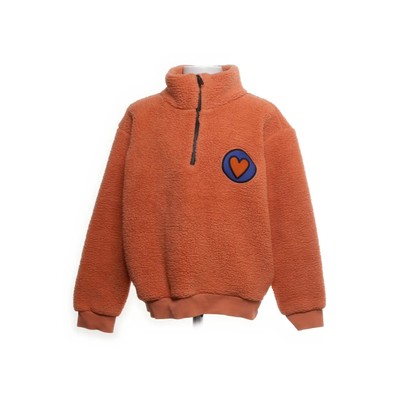 Carlijnq, Fleecepullover, Größe: 134/140, Orange, Polyester, Print, Plüsch #nUt