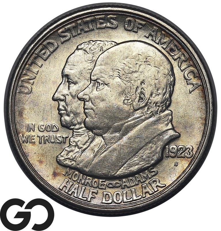 1923-S Monroe Commemorative Half Dollar, Gem BU++