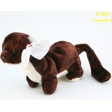 RARE Ty Beanie Babies Runner the Mustelidae – Mean Poem 2002 With Tag Protector