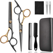 Hair Cutting Scissors Kit, Professional Barber Shears Set with Hair Scissors Th