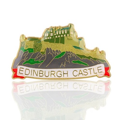 Edinburgh Castle Deko-Magnet / Kühlschrankmagnet aus Schottland - Metall & Email