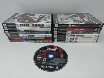 13 PS2 sport game lot - NHL - MLB - NFL - Hot Shot Golf - NHL Face off 2001