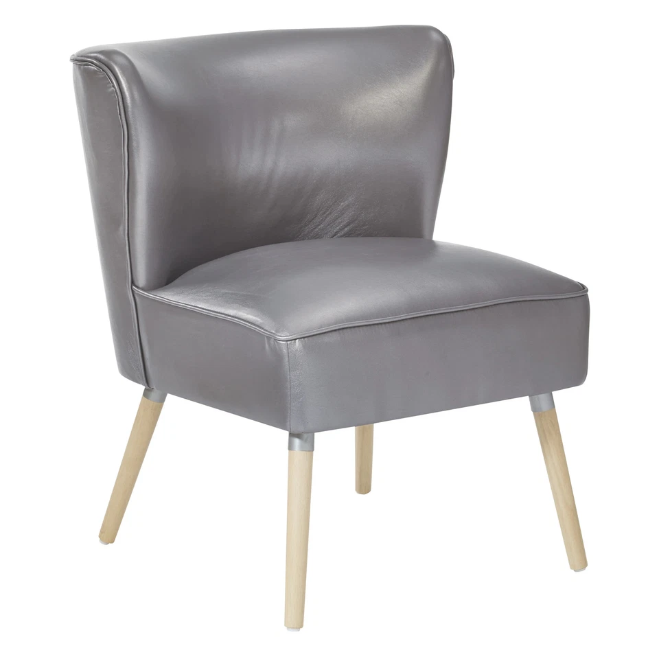 Amity Side Chair in Sizzle Pewter Fabric with Solid Wood - Image 2 of 4