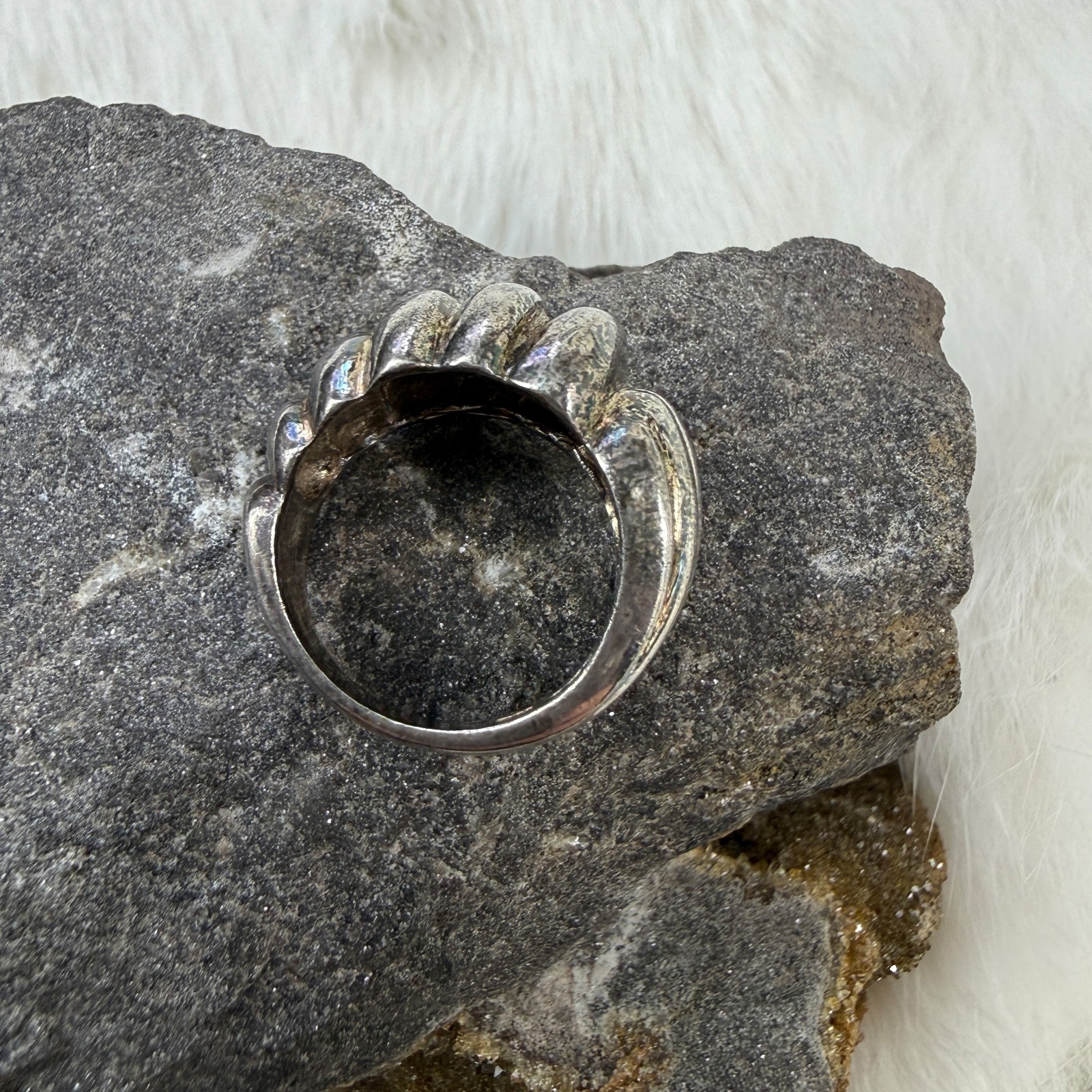 Sterling Silver Chunky Statement Ring Size 6 925 … - image 7