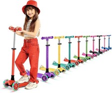 3-Wheel Kids Scooter with Multi-Color Wheel Lights