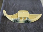 Vintage McCoy USA Yellow 11.5" Gondola Covered Boat Ceramic Planter Pottery