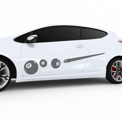 Modern Tuning Design | 150 cm | Auto Seiten Grafiken | Vinyl Dekor | N6D01E