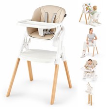 7-in-1 Convertible Foldable Baby High Chair w/Adjustable Tray Adjustable Heights