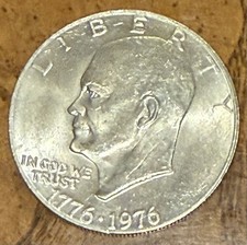 1776-1976 dollaro eisenhower, senza marchio di zecca, estremamente fine, DRW sotto campana