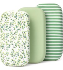 3-Pack Organic Fitted Bassinet Sheets, Compatible with Halo, Snoo, Graco, Dream