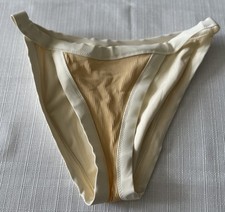 Aerie Yellow Ribbed Bikini Bottom Size Small