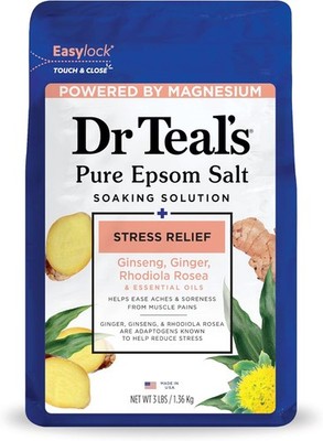 Dr Teal's Pure Epsom Salt, Stress Relief with Essential 48 Ounce (Pack of 1) 