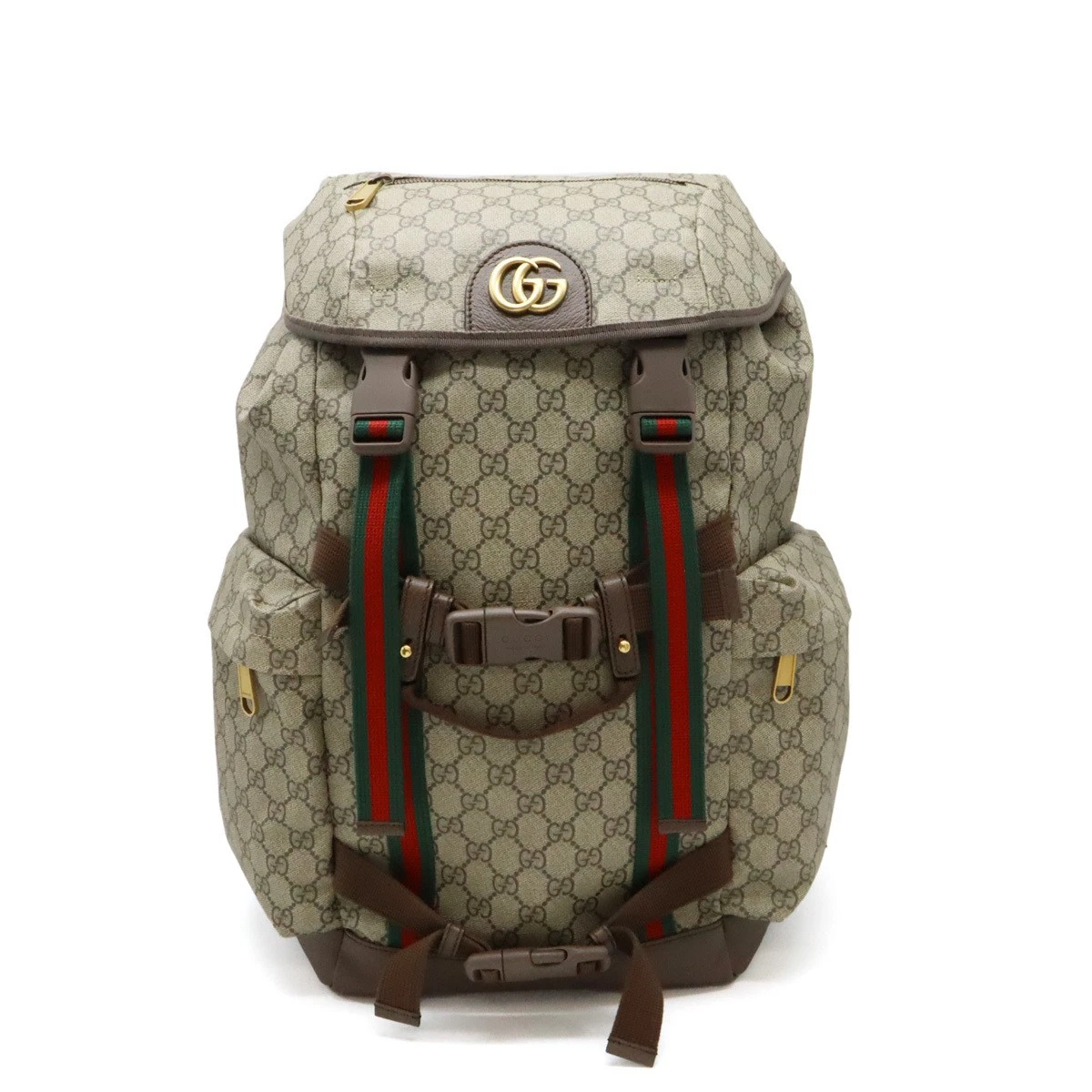 Sac à dos de skateboard GUCCI GG Supreme Webline sac à dos PVC cuir 690999 908025