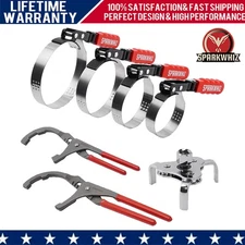 SPARKWHIZ Adjustable Oil Filter Wrench Set Oil Filter Removal Tool 2-3/4" 5-1/4"
