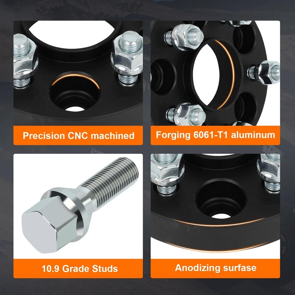 4Pcs 5x108 Hub Centric Wheel Spacers 1" Fit For Ford Escape Focus 2013-2022 - Image 3 of 4