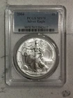 2004 $1 AMERICAN SILVER EAGLE PCGS MS70 CLASSIC BLUE LABEL