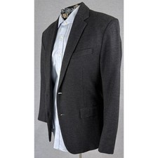 Banana Republic Mens Standard Fit Blazer Charcoal Gray Sport Coat 40R Viscose