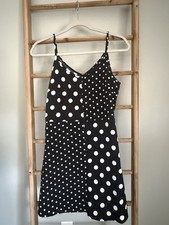 SHEIN Size m Dress. Black With White Polkadots. Short