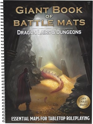 Giant Book of Battle Mats Dragon Lairs & Dungeons by Loke   Ages 14+   1+ Player