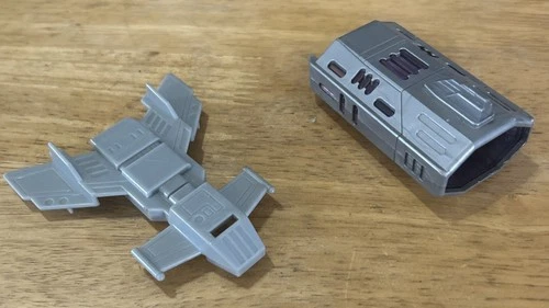 Vintage Transformers G1 Shockwave Gun Barrel Cover & Bruticus Gray Chest Plate
