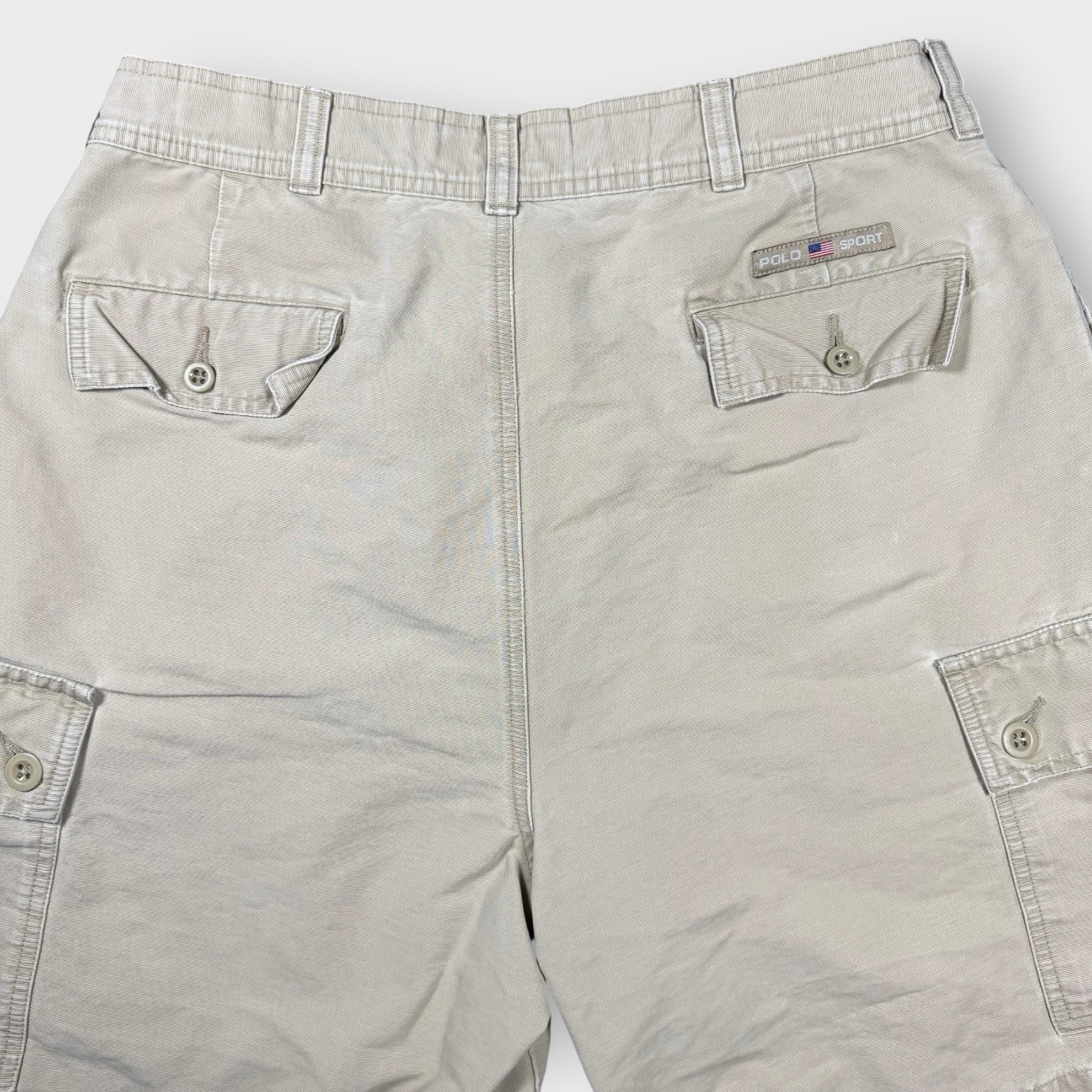 Polo Ralph Lauren Men’s 34 Tan Pleated Cargo Shorts 100% Cotton 7” Inseam thumbnail 9