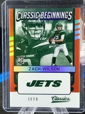 2021 Panini Classics Zach Wilson Classics Beginnings CB-ZW Orange Chrome 1/10 RC