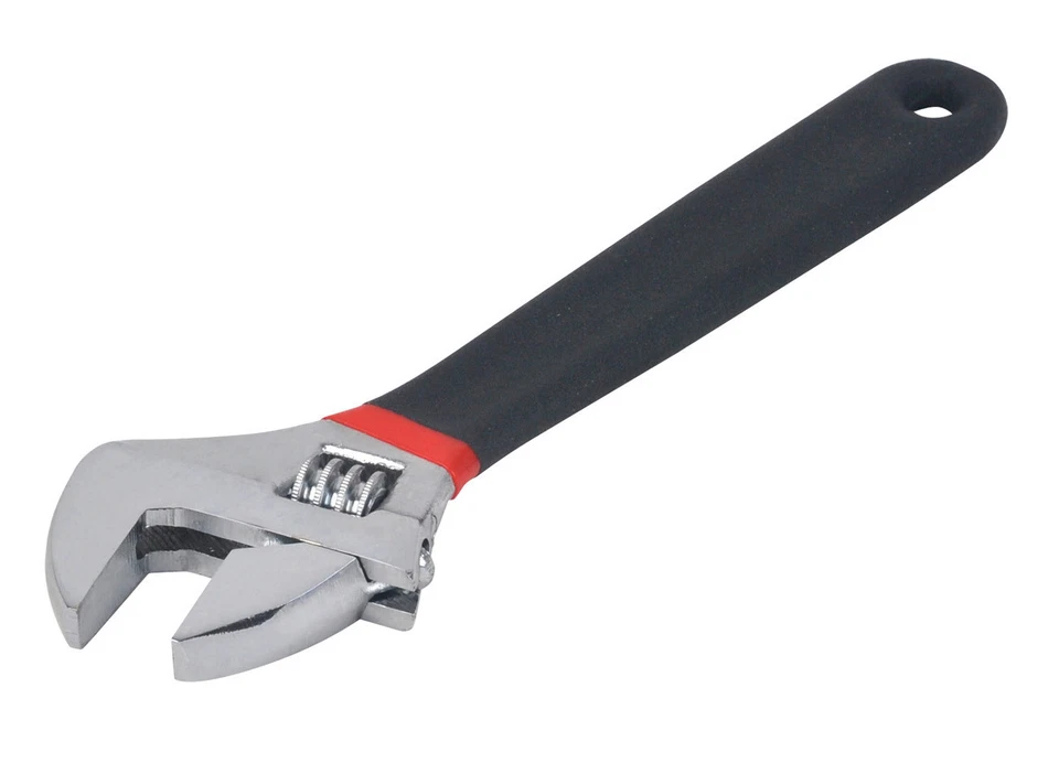 2pc 6" & 8" Inch Adjustable Wrench Shifting Spanner, Steel w/ Cushion Handle NEW - Image 2 of 4