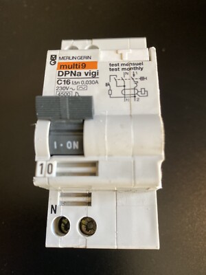 Merlin Gerin Multi9 DPNa Vigi C16 FI/LS Schalter RCBO 230V gebraucht