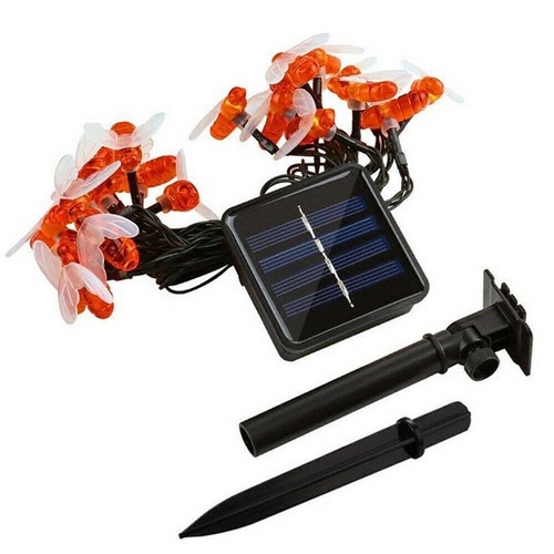 50 LED Solar Powered Bee String Lights Outdoor Yard Garden Decor Waterproof Lamp - Picture 10 of 12