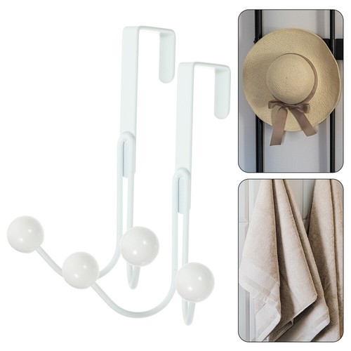 2Pcs Over-the-Door Hooks Punch-free Hanger Hooks Door Back Hanging Hooks - Picture 9 of 12